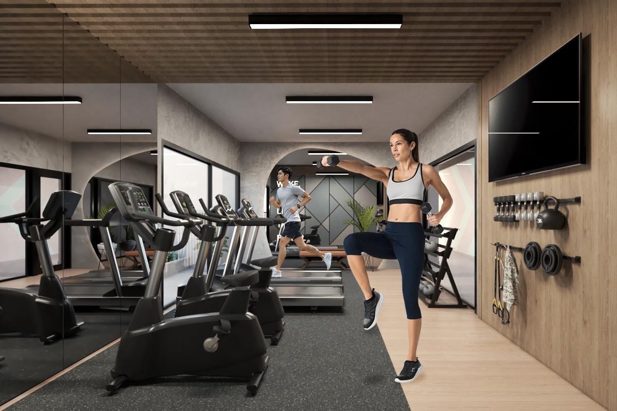 Gimnasio equipado